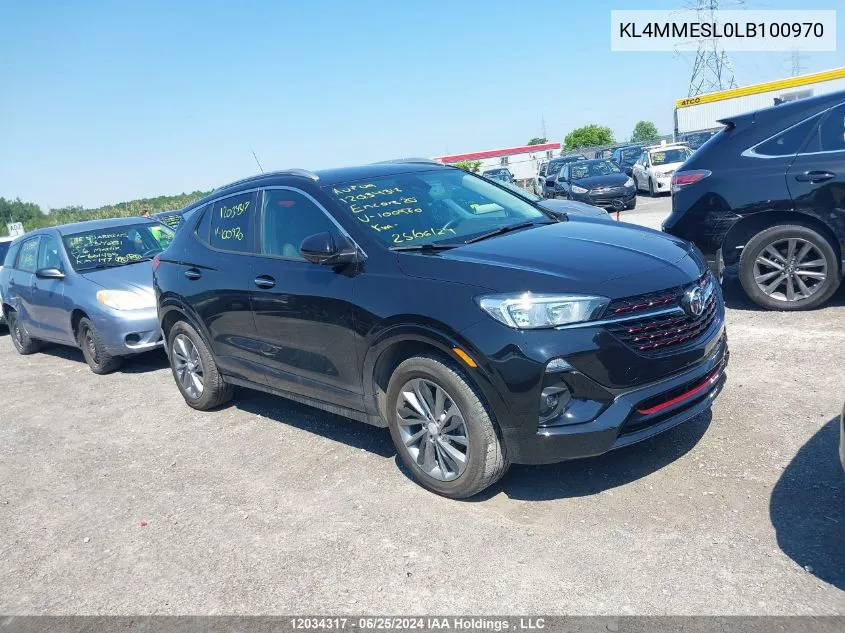 2020 Buick Encore Gx VIN: KL4MMESL0LB100970 Lot: 12034317