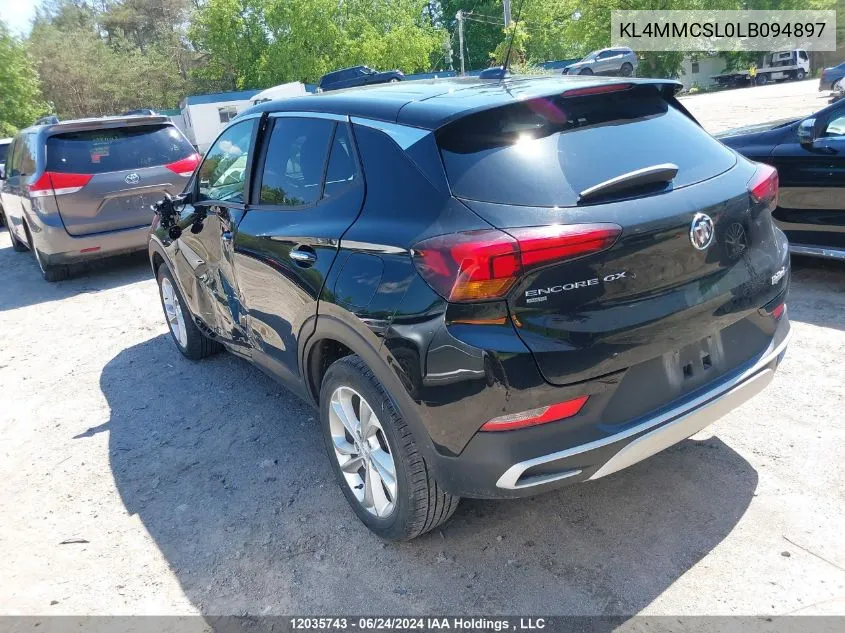 2020 Buick Encore Gx VIN: KL4MMCSL0LB094897 Lot: 12035743