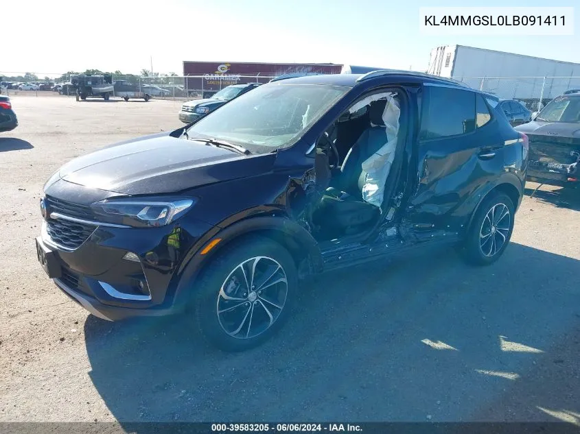 2020 Buick Encore Gx Awd Essence VIN: KL4MMGSL0LB091411 Lot: 39583205