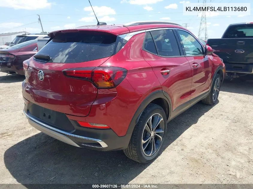 2020 Buick Encore Gx Fwd Essence VIN: KL4MMFSL4LB113680 Lot: 39607126