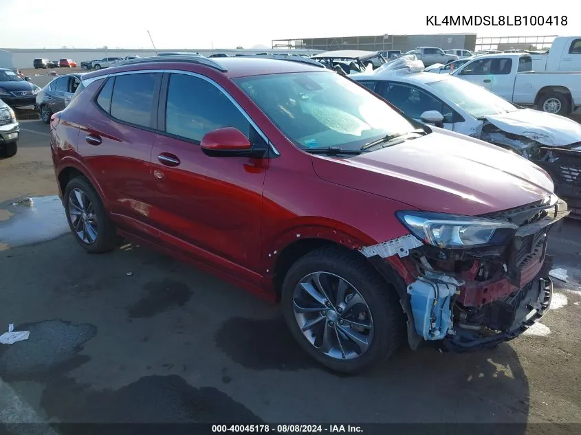 2020 Buick Encore Gx Fwd Select VIN: KL4MMDSL8LB100418 Lot: 40045178