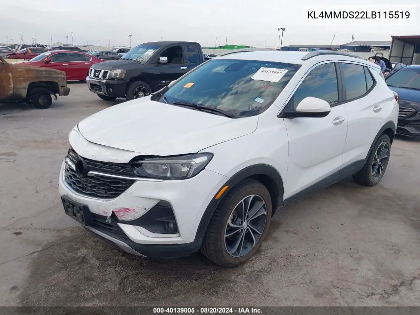 2020 Buick Encore Gx Fwd Select VIN: KL4MMDS22LB115519 Lot: 40139005