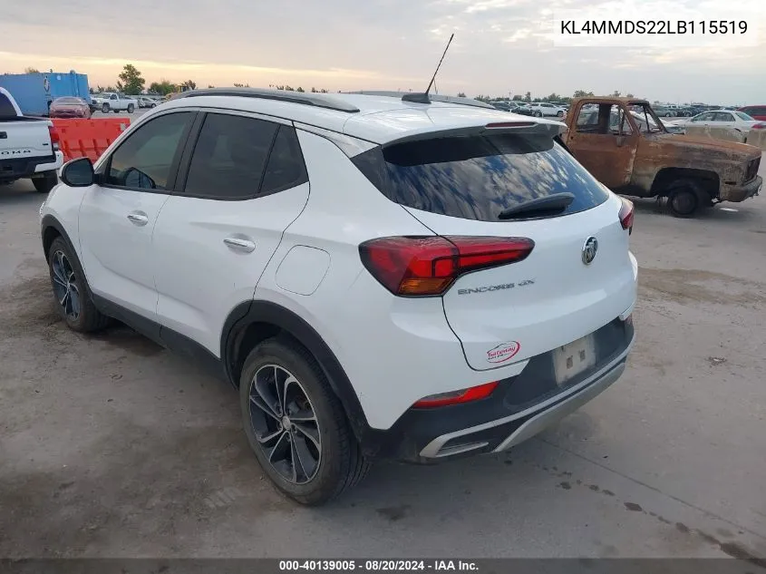 2020 Buick Encore Gx Fwd Select VIN: KL4MMDS22LB115519 Lot: 40139005