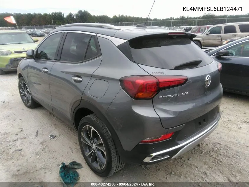 2020 Buick Encore Gx Fwd Essence VIN: KL4MMFSL6LB124471 Lot: 40274256