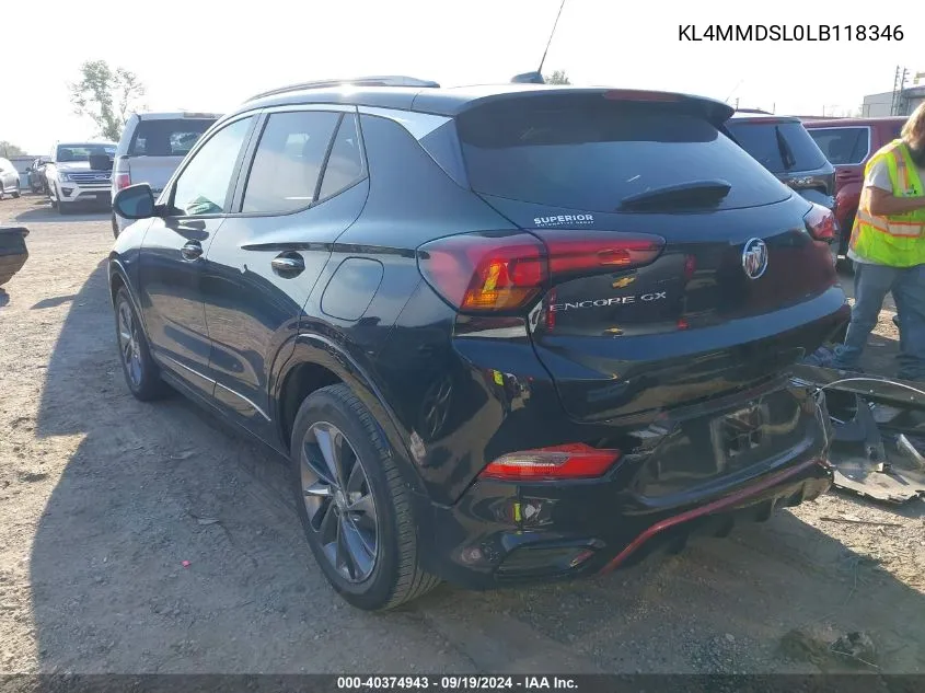 2020 Buick Encore Gx Fwd Select VIN: KL4MMDSL0LB118346 Lot: 40374943