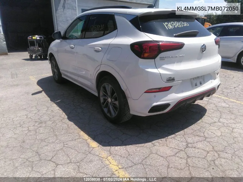 2021 Buick Encore Gx VIN: KL4MMGSL7MB072050 Lot: 12038030