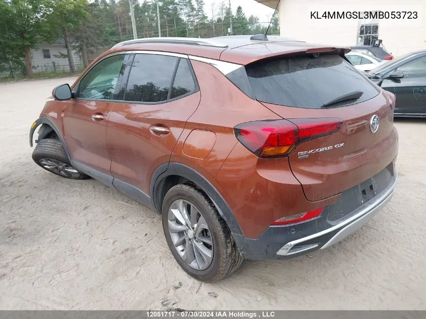 2021 Buick Encore Gx VIN: KL4MMGSL3MB053723 Lot: 12051717