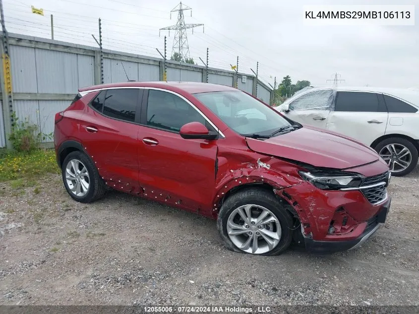 2021 Buick Encore Gx VIN: KL4MMBS29MB106113 Lot: 12055005