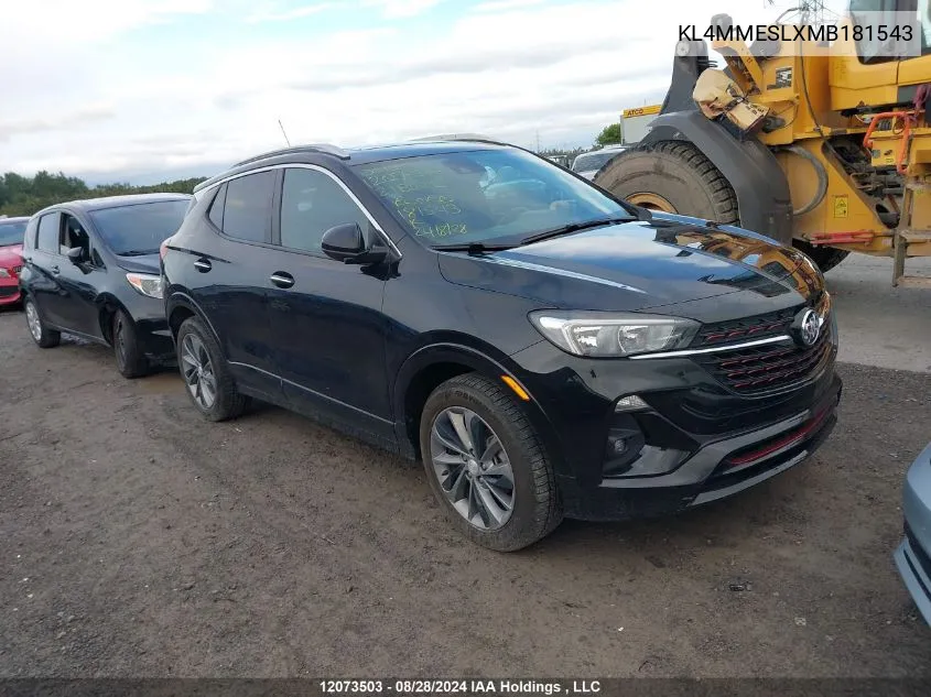 KL4MMESLXMB181543 2021 Buick Encore Gx