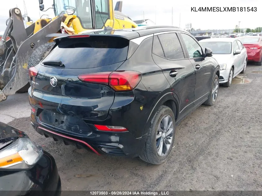 KL4MMESLXMB181543 2021 Buick Encore Gx