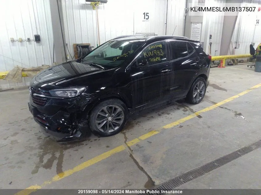 2021 Buick Encore Gx Select VIN: KL4MMESL6MB137507 Lot: 20159098