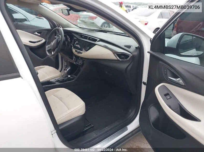 2021 Buick Encore Gx Fwd Preferred VIN: KL4MMBS27MB039706 Lot: 39481102