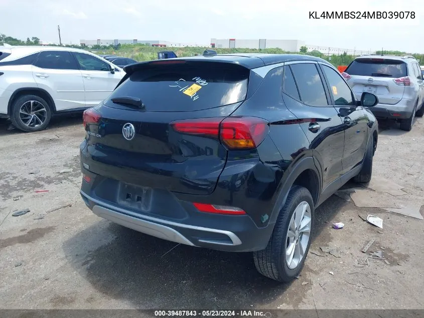 2021 Buick Encore Gx Fwd Preferred VIN: KL4MMBS24MB039078 Lot: 39487843