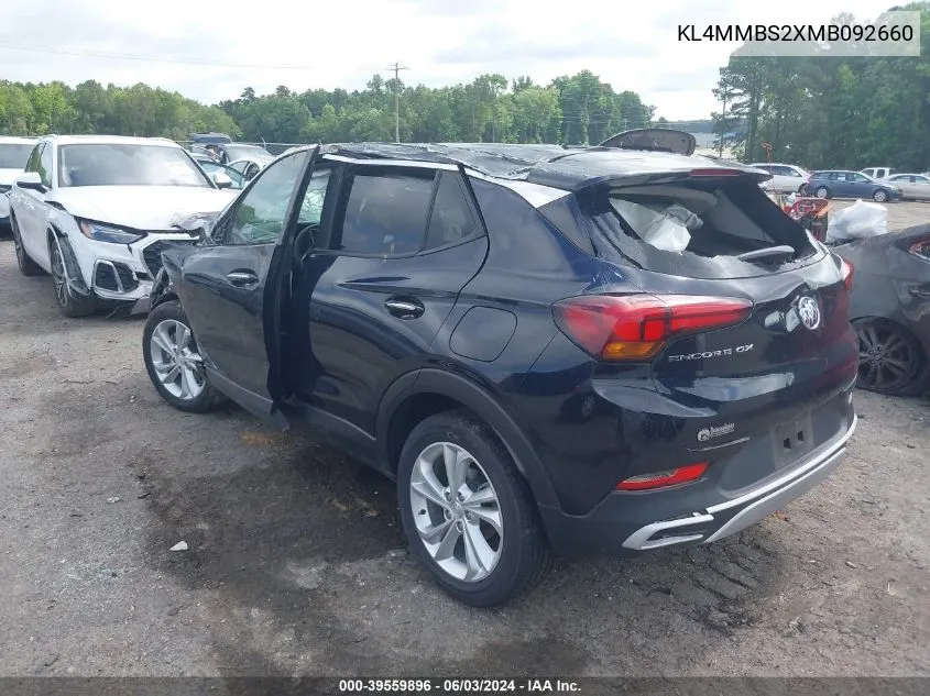 2021 Buick Encore Gx Fwd Preferred VIN: KL4MMBS2XMB092660 Lot: 39559896