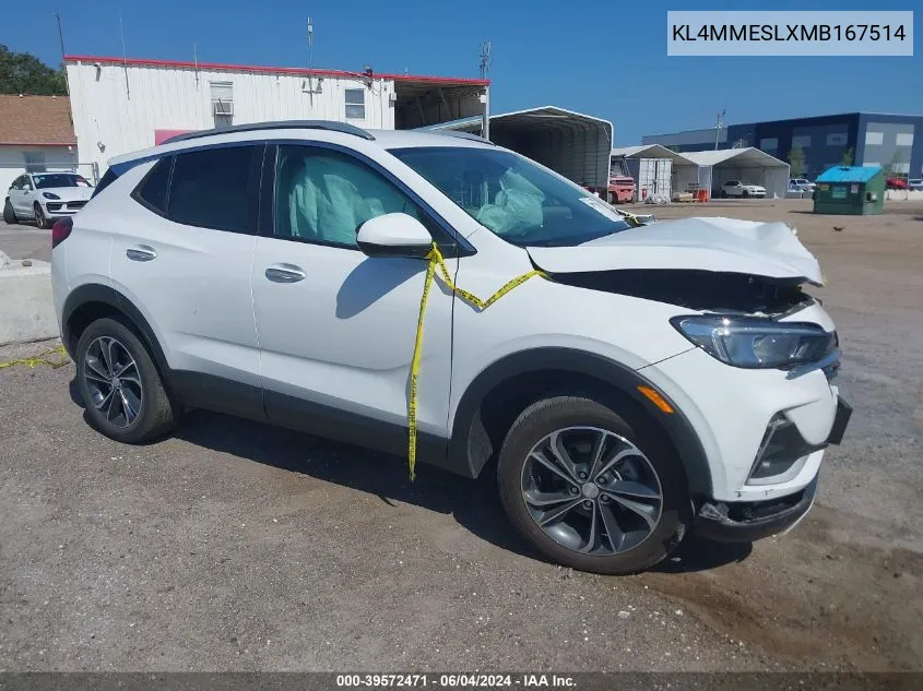 2021 Buick Encore Gx Awd Select VIN: KL4MMESLXMB167514 Lot: 39572471