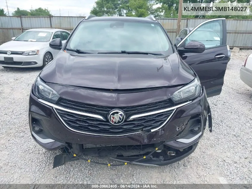 2021 Buick Encore Gx Awd Select VIN: KL4MMESL3MB148027 Lot: 39662405