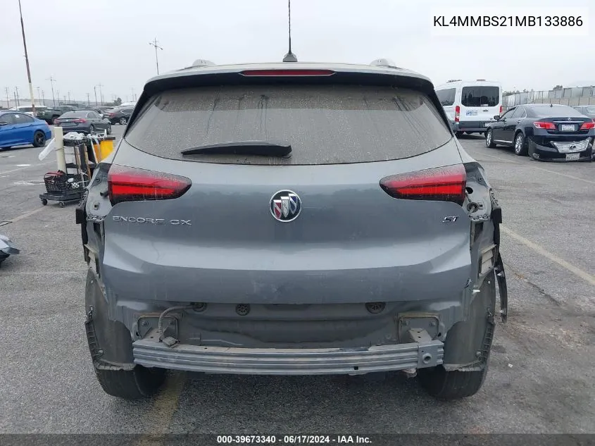 2021 Buick Encore Gx Fwd Preferred VIN: KL4MMBS21MB133886 Lot: 39673340