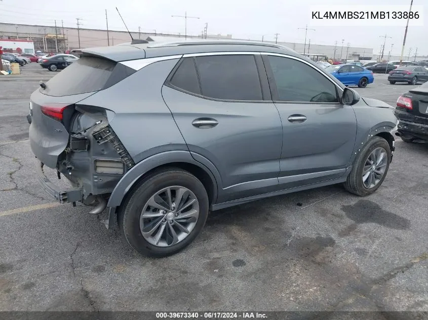 2021 Buick Encore Gx Fwd Preferred VIN: KL4MMBS21MB133886 Lot: 39673340