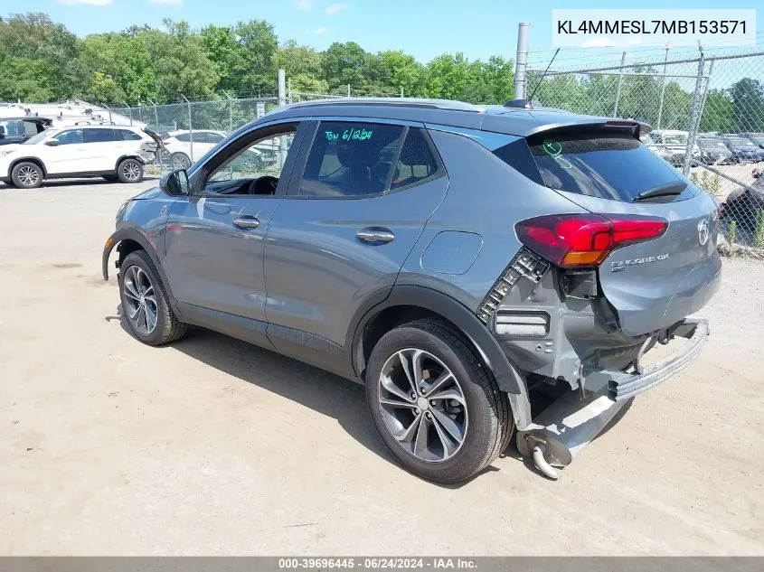 2021 Buick Encore Gx Awd Select VIN: KL4MMESL7MB153571 Lot: 39696445