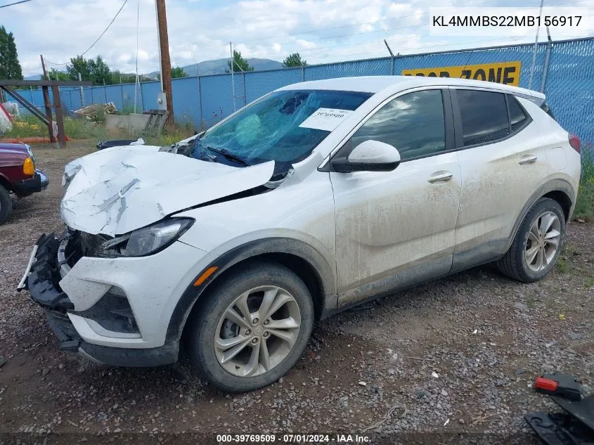 2021 Buick Encore Gx Fwd Preferred VIN: KL4MMBS22MB156917 Lot: 39769509