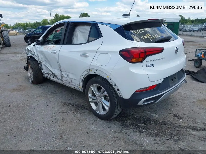 2021 Buick Encore Gx Fwd Preferred VIN: KL4MMBS20MB129635 Lot: 39785499