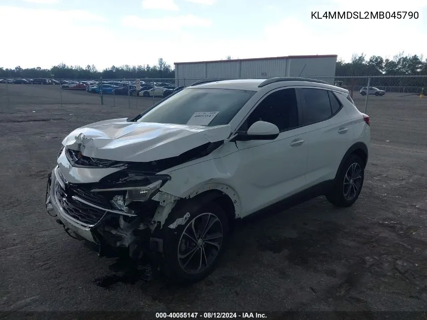 2021 Buick Encore Gx Select VIN: KL4MMDSL2MB045790 Lot: 40055147