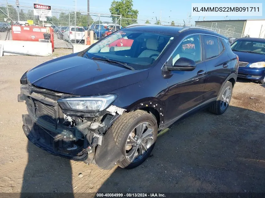 2021 Buick Encore Gx Fwd Select VIN: KL4MMDS22MB091711 Lot: 40084999