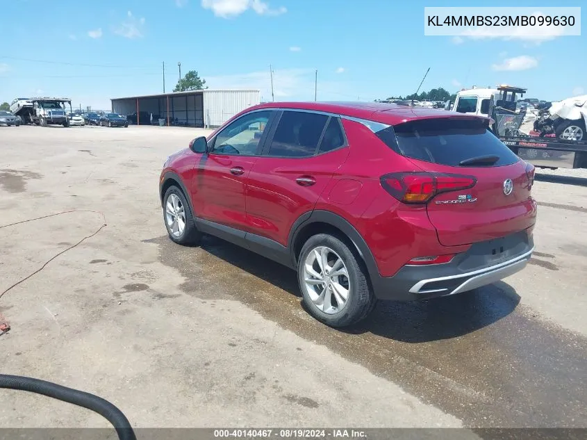 2021 Buick Encore Gx Fwd Preferred VIN: KL4MMBS23MB099630 Lot: 40140467