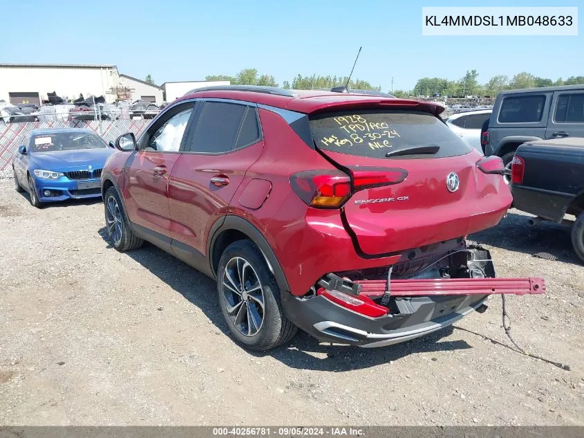 2021 Buick Encore Gx Select VIN: KL4MMDSL1MB048633 Lot: 40256781