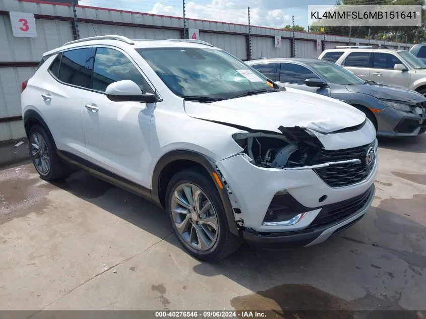 2021 Buick Encore Gx Fwd Essence VIN: KL4MMFSL6MB151641 Lot: 40276546