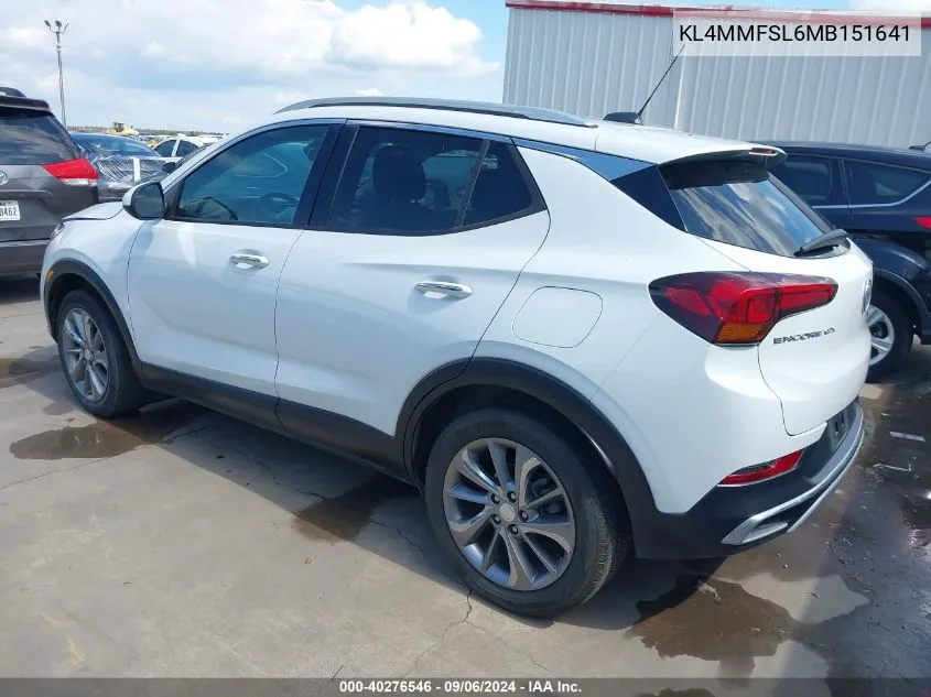 2021 Buick Encore Gx Fwd Essence VIN: KL4MMFSL6MB151641 Lot: 40276546