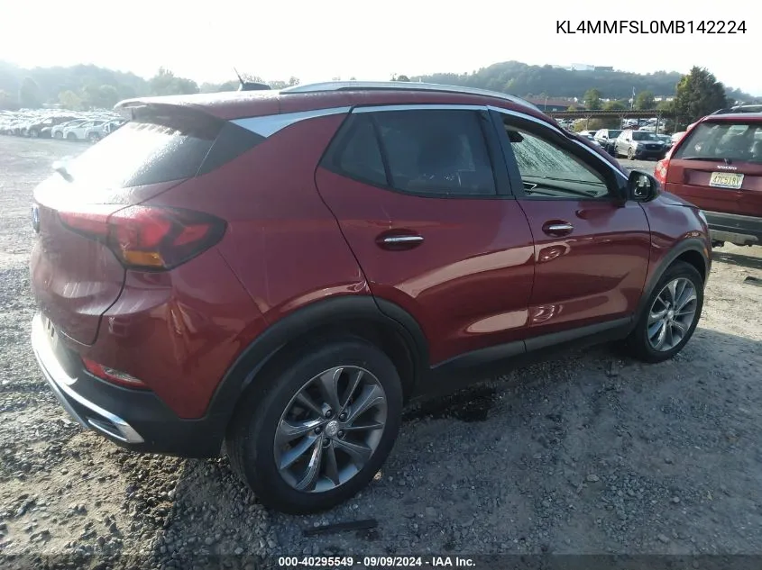 2021 Buick Encore Gx Fwd Essence VIN: KL4MMFSL0MB142224 Lot: 40295549