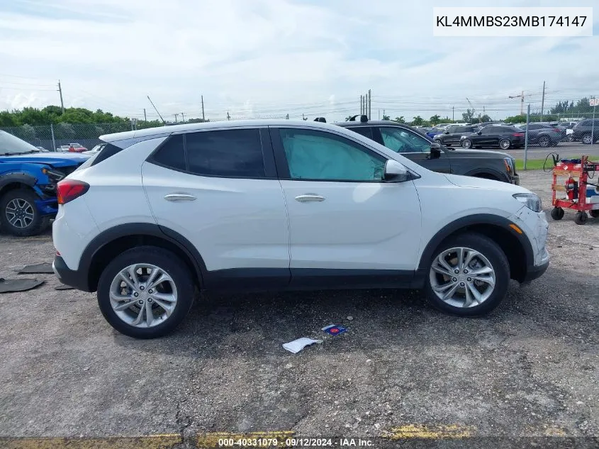 2021 Buick Encore Gx Preferred VIN: KL4MMBS23MB174147 Lot: 40331079