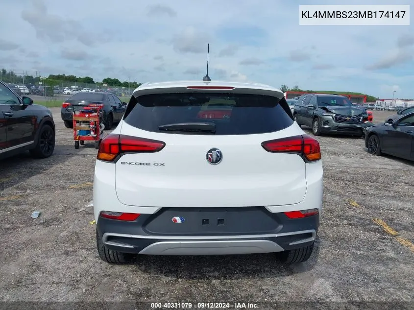 2021 Buick Encore Gx Preferred VIN: KL4MMBS23MB174147 Lot: 40331079