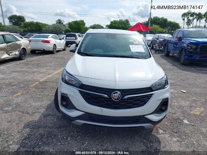 2021 Buick Encore Gx Preferred VIN: KL4MMBS23MB174147 Lot: 40331079