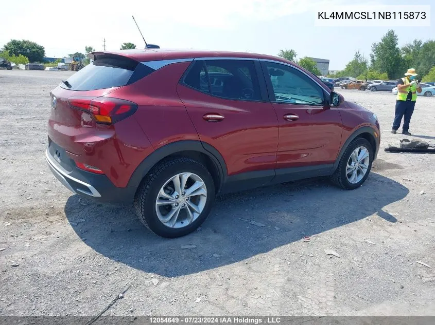 2022 Buick Encore Gx Preferred VIN: KL4MMCSL1NB115873 Lot: 12054649