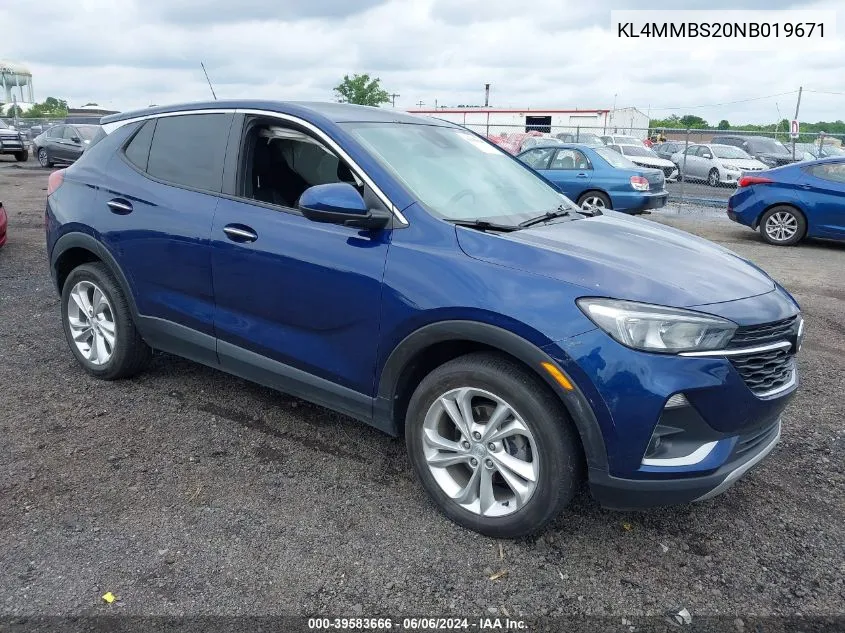 2022 Buick Encore Gx Fwd Preferred VIN: KL4MMBS20NB019671 Lot: 39583666