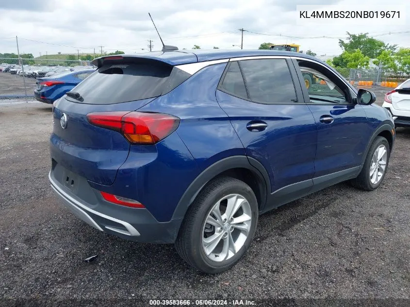 2022 Buick Encore Gx Fwd Preferred VIN: KL4MMBS20NB019671 Lot: 39583666