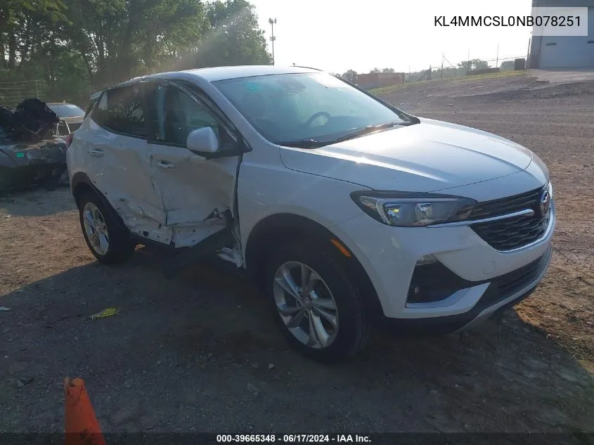 KL4MMCSL0NB078251 2022 Buick Encore Gx Awd Preferred