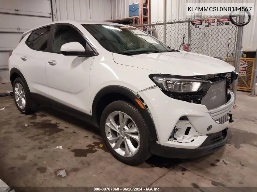 2022 Buick Encore Gx Awd Preferred VIN: KL4MMCSL0NB114567 Lot: 39707068