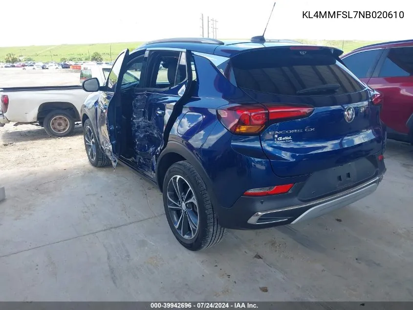 2022 Buick Encore Gx Fwd Essence VIN: KL4MMFSL7NB020610 Lot: 39942696