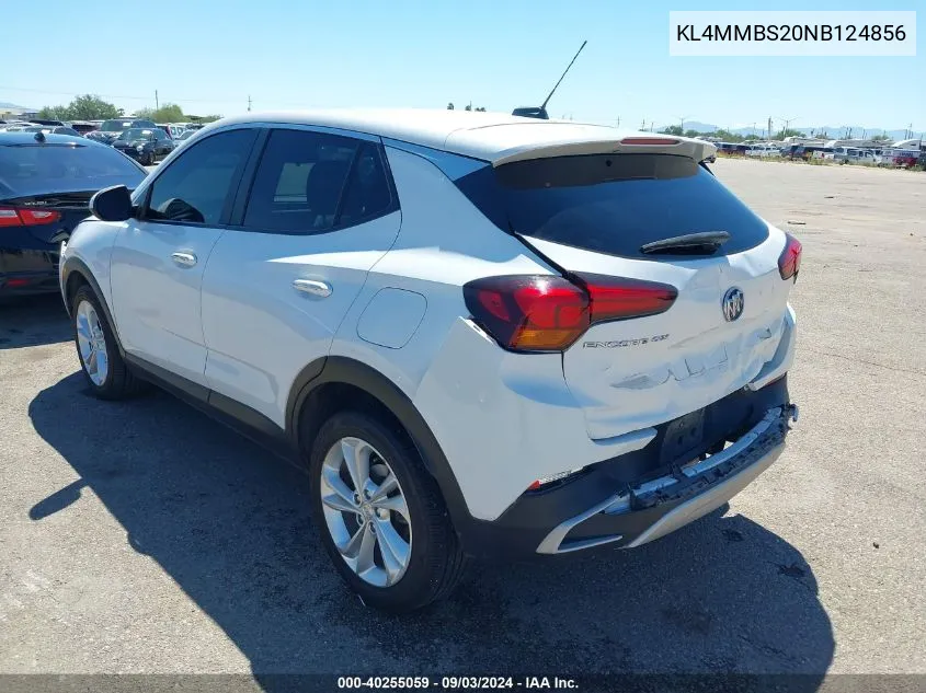 2022 Buick Encore Gx Fwd Preferred VIN: KL4MMBS20NB124856 Lot: 40255059