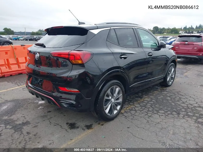 2022 Buick Encore Gx Preferred VIN: KL4MMBS20NB086612 Lot: 40316637