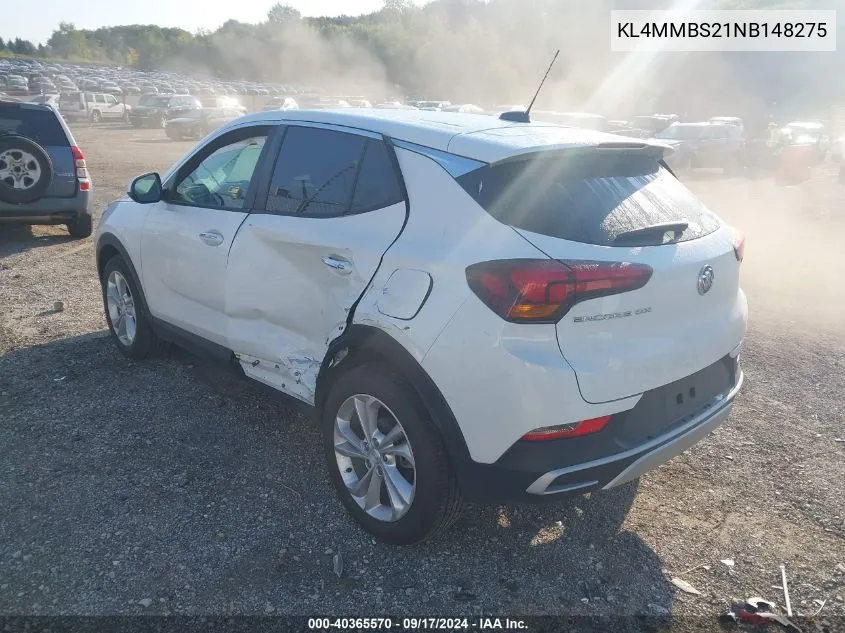 2022 Buick Encore Gx Preferred VIN: KL4MMBS21NB148275 Lot: 40365570