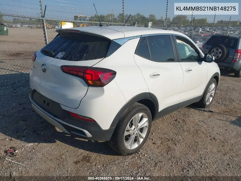 2022 Buick Encore Gx Preferred VIN: KL4MMBS21NB148275 Lot: 40365570