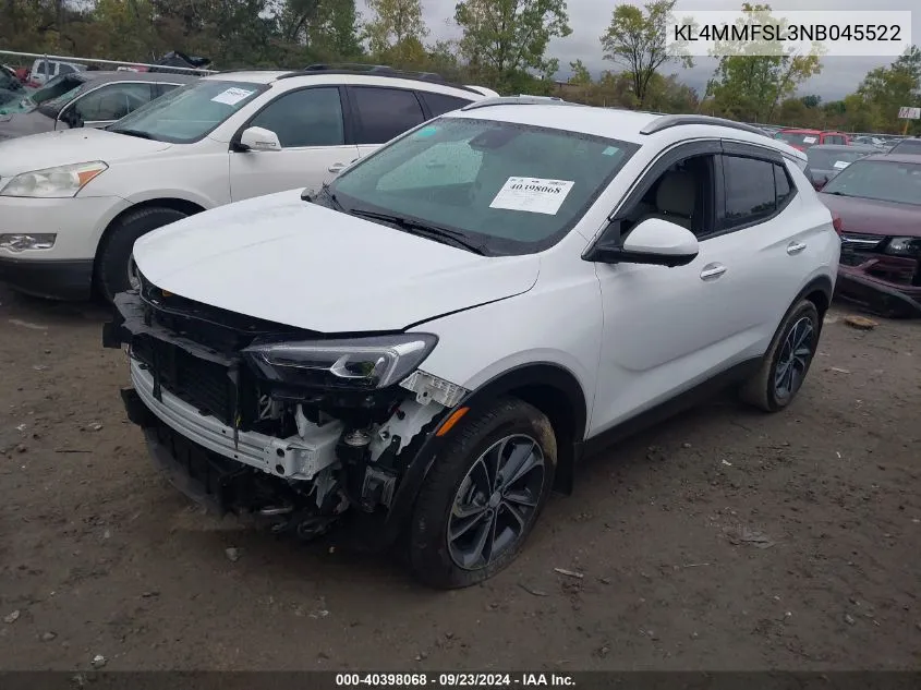 2022 Buick Encore Gx Essence VIN: KL4MMFSL3NB045522 Lot: 40398068