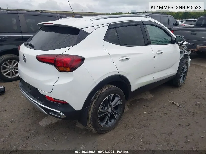 2022 Buick Encore Gx Essence VIN: KL4MMFSL3NB045522 Lot: 40398068