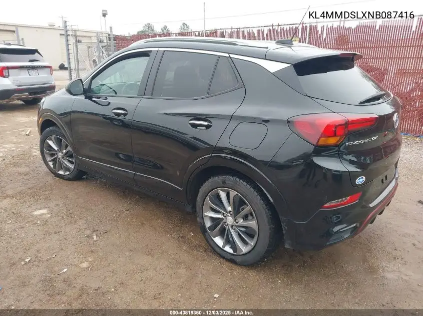 KL4MMDSLXNB087416 2022 Buick Encore Gx Fwd Select