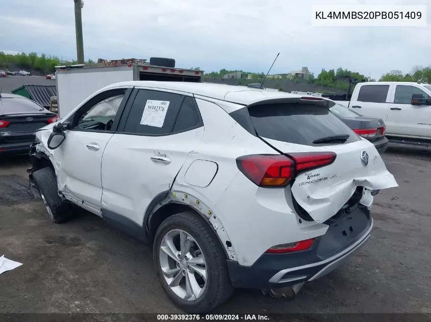 2023 Buick Encore Gx Preferred Fwd VIN: KL4MMBS20PB051409 Lot: 39392376