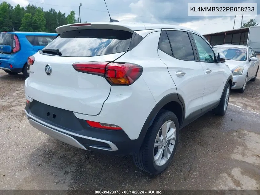 2023 Buick Encore Gx Preferred Fwd VIN: KL4MMBS22PB058233 Lot: 39423373